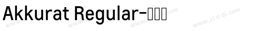 Akkurat Regular字体转换
